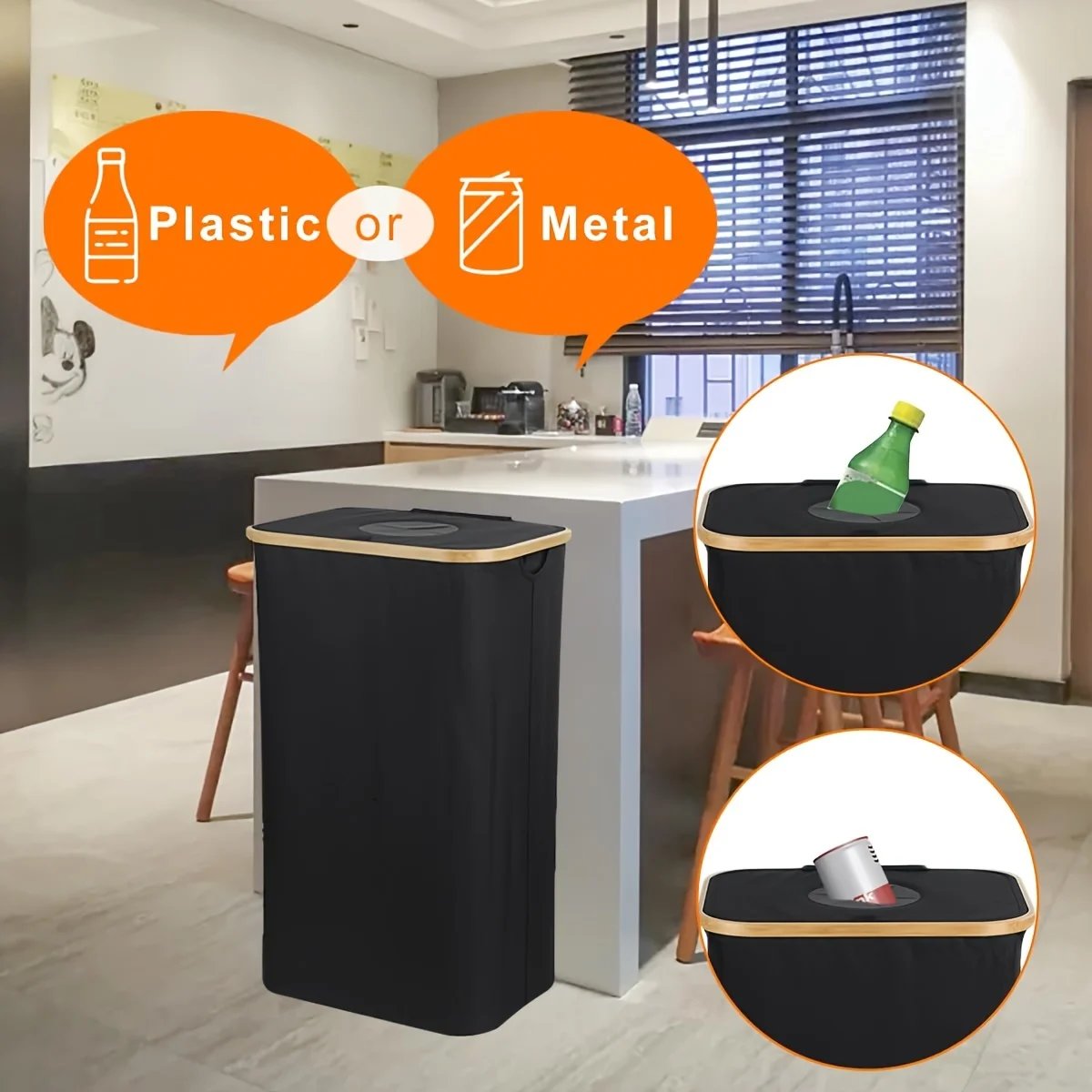 Cesta de almacenamiento de botellas vacías, bolsa de colección de botellas de aguas residuales, bolsa de almacenamiento plegable para organizador de botellas, bolsa de mano reciclable